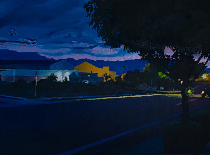 Blue Water Rd., Jordan Caldwell, 2020, oil on canvas, 26 x 36 in. / 66.04 x 91.44 cm.