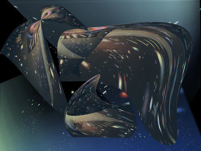 Cosmic Manifestations, Hariclia Michailidou, 2022, digitally modified original watercolors, 18 x 24 in. / 45.72 x 60.96 cm.