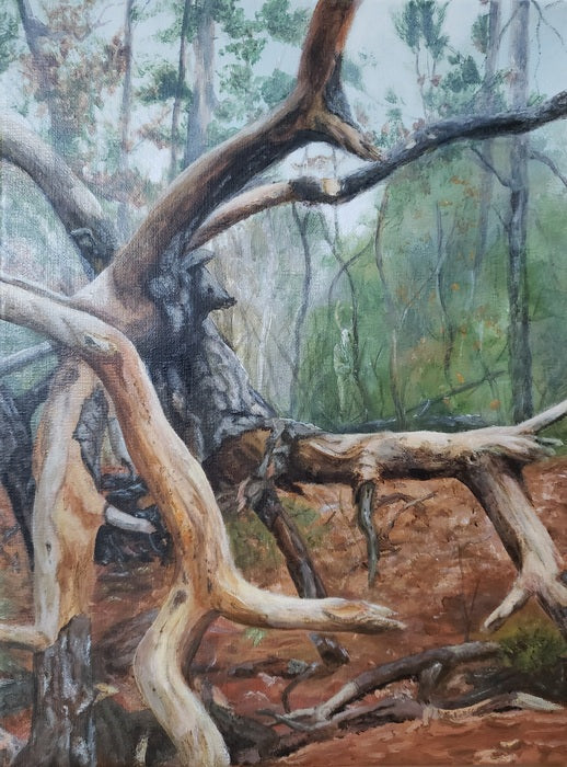 Looking Out, Nicholas Lessig, 2020, acrylic on canvas, 12 x 9 in. / 30.48 x 22.86 cm.