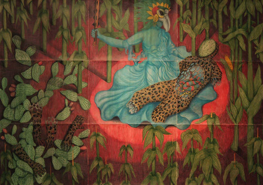 El Renacimiento, Paul Acevedo Gomez, 2022, drawing, 84 x 108 in. / 213.36 x 274.32 cm.