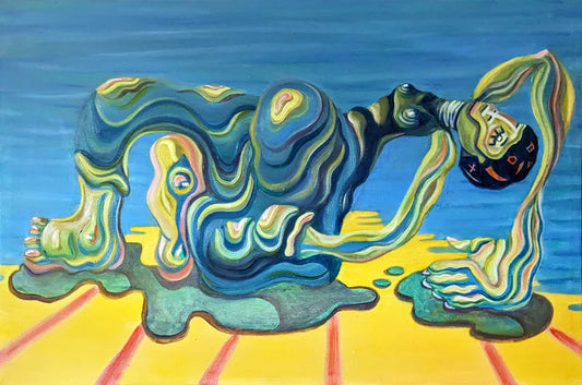 The Sun Gently Dries, Marc Chicoine, 2023, oil on canvas, 24 x 36 in. / 60.96 x 91.44 cm.