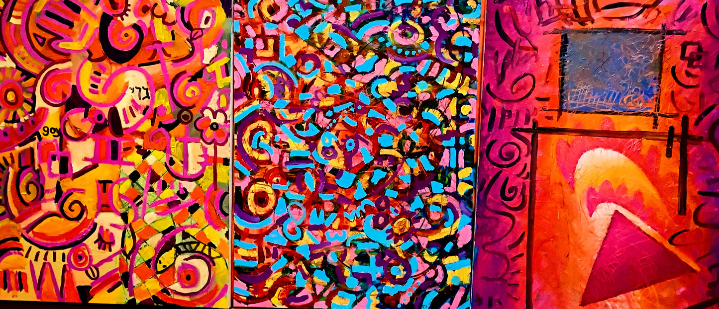 Mene Tekel Uparsin, 2026, oil on canvas, 40 x 90 in. / 101.6 x 228.6 cm.