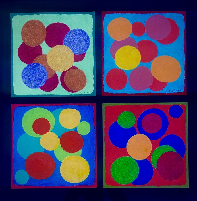 10. 25. 24., 2024, oil pastel on cotton paper, 31 x 30 in. / 78.74 x 76.2 cm.