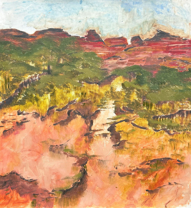 105 Degrees, 2024, oil on canvas, 45.5 x 42 in. / 115.57 x 106.68 cm.