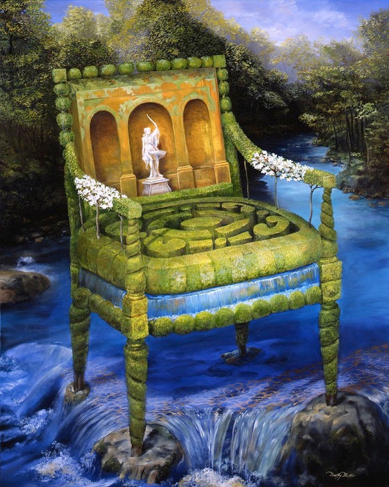 Topiary Chair Series - The Maze, 2012, oil, 36 x 30 in. / 91.44 x 76.2 cm.