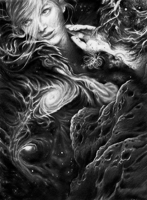 The Hunger-Made for Another World, 2016, graphite pencil on paper, 16 x 20 in. / 40.64 x 50.8 cm.