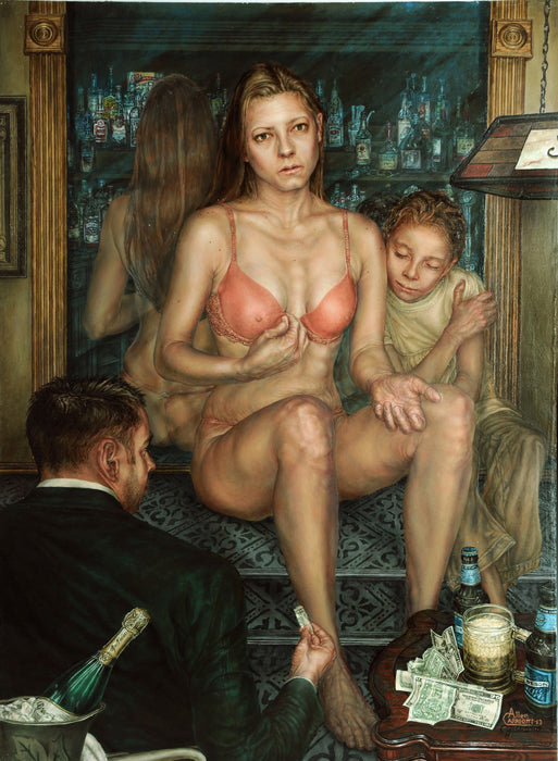 Charity, 2016, oil on linen, 48 x 36 in. / 121.92 x 91.44 cm.