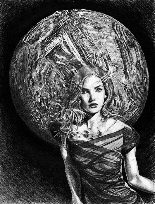 Miranda Arising, 2013, graphite pencil on paper, 20 x 16 in. / 50.8 x 40.64 cm.