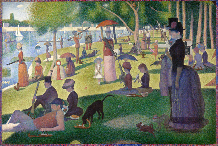 Sunday On La Grande Jatte with the Gun Lobby, 2017, archival pigment print from a digital collage, 22 x 30 in. / 55.88 x 76.2 cm.