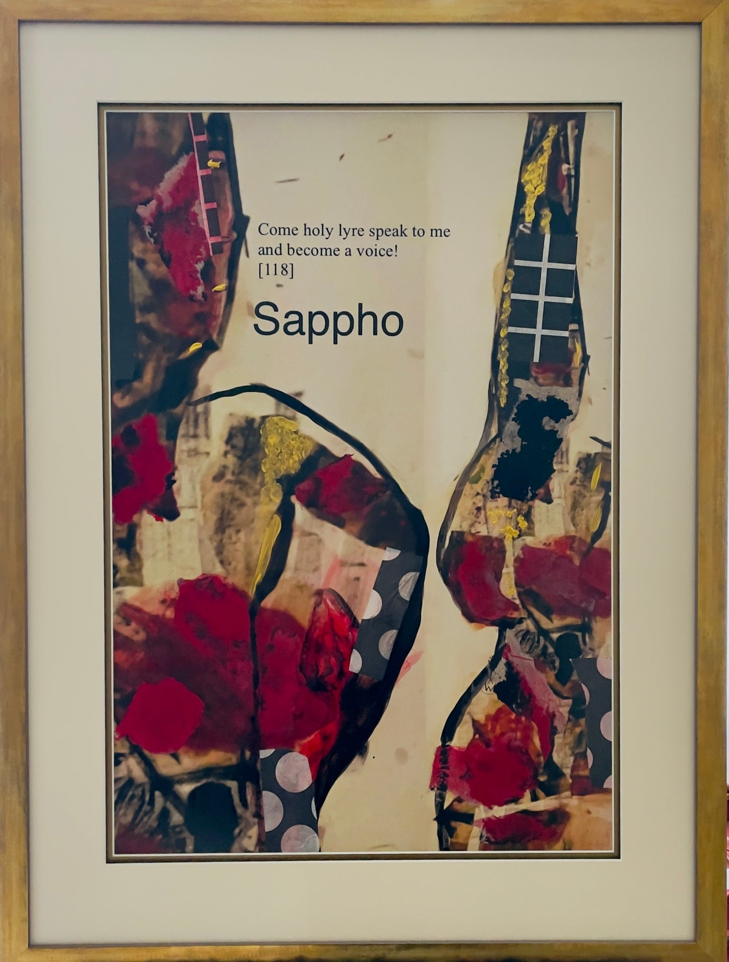 An Ode to Sappho, 2024, mixed media, 28 x 36 in. / 71.12 x 91.44 cm.