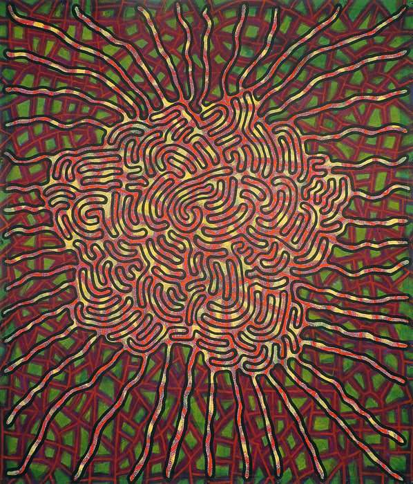 PUPA, 2019, synthetic polymers on canvas, 84 x 72 in. / 213.36 x 182.88 cm.
