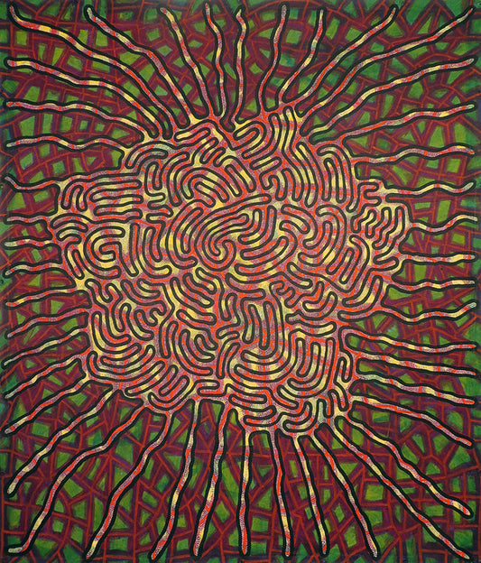 PUPA, 2019, synthetic polymers on canvas, 84 x 72 in. / 213.36 x 182.88 cm.