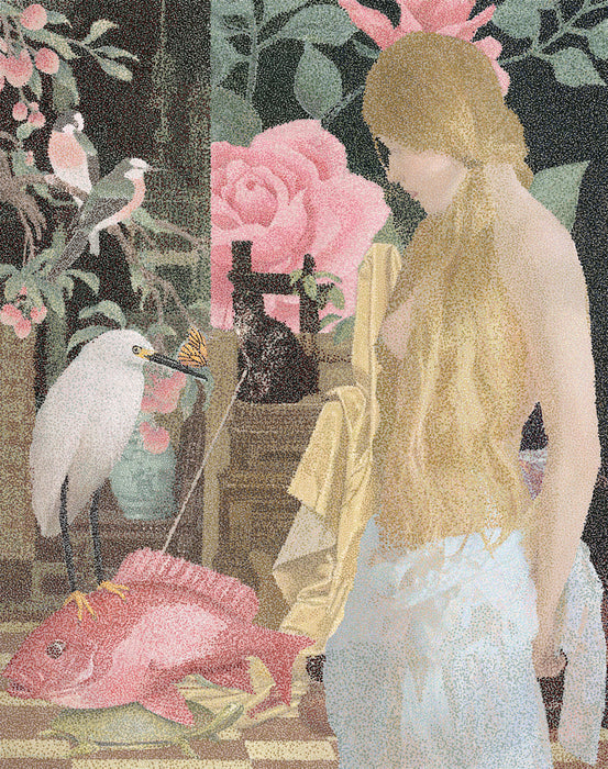 Lady in the Menagerie, 2020, digital painting, 22 x 18 in. / 55.88 x 45.72 cm.