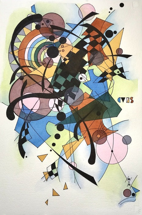 March, April, May, Ju..., 2020, watercolor and ink on paper, 23 x 15 in. / 58.42 x 38.1 cm.