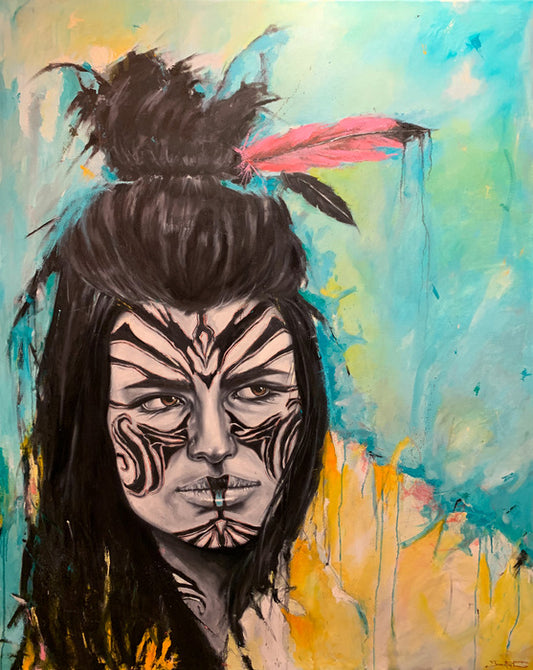 Ride The Wind, 2020, oil on canvas, 60 x 48 in. / 152.4 x 121.92 cm.