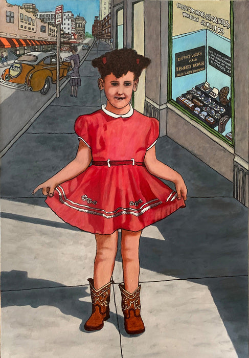 Flager Street Miami '59, 2021, acrylic on canvas, 36 x 24 in. / 91.44 x 60.96 cm.