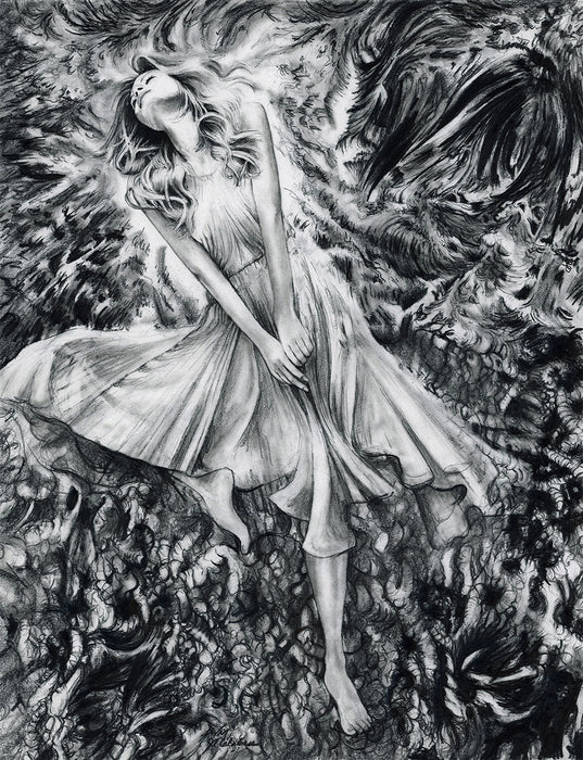 The Far Side of the Sun, 2022, graphite pencil on paper, 20 x 16 in. / 50.8 x 40.64 cm.