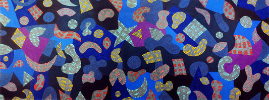 REEF, 2020, acrylic on canvas, 90 x 240 in. / 228.6 x 609.6 cm.