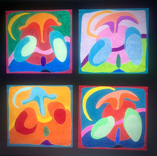 Clowns I, 2005, oil pastel on paper, 31 x 30 in. / 78.74 x 76.2 cm.