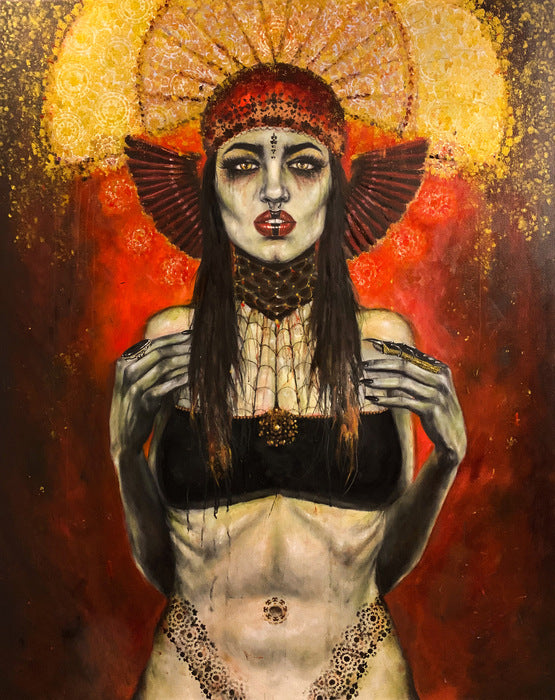 Black Heart Viper, 2021, oil on canvas, 60 x 48 in. / 152.4 x 121.92 cm.