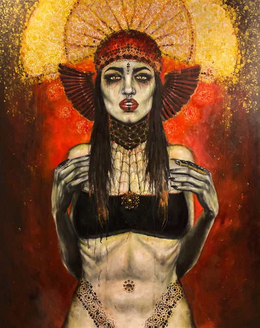 Black Heart Viper, 2021, oil on canvas, 60 x 48 in. / 152.4 x 121.92 cm.