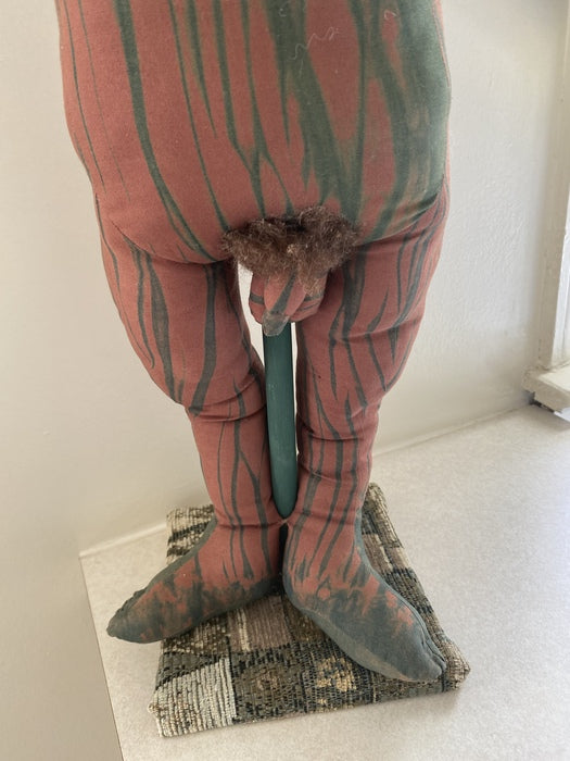 Rites of Passage, 2021, clay and cloth, 25 x 7 x 7 in. / 63.5 x 17.78 x 17.78 cm.