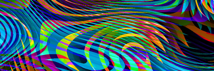 Great Wave, 2020, dye-infused aluminum, 32 x 32 in. / 81.28 x 81.28 cm.