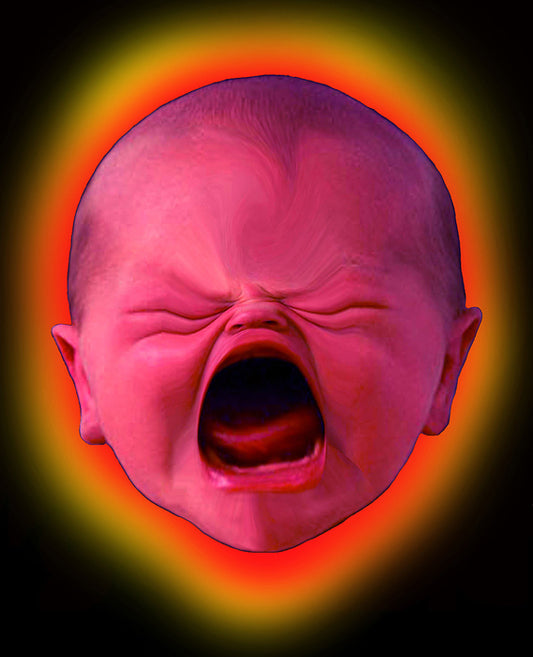 ANGUISH (CRI de COUER), 2023, digital image with hand coloring on archival paper, 24 x 21 in. / 60.96 x 53.34 cm.