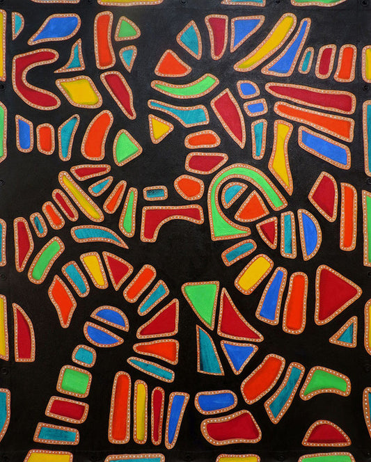 MOTH, 2021, acrylic on canvas tarpaulin, 60 x 48 in. / 152.4 x 121.92 cm.