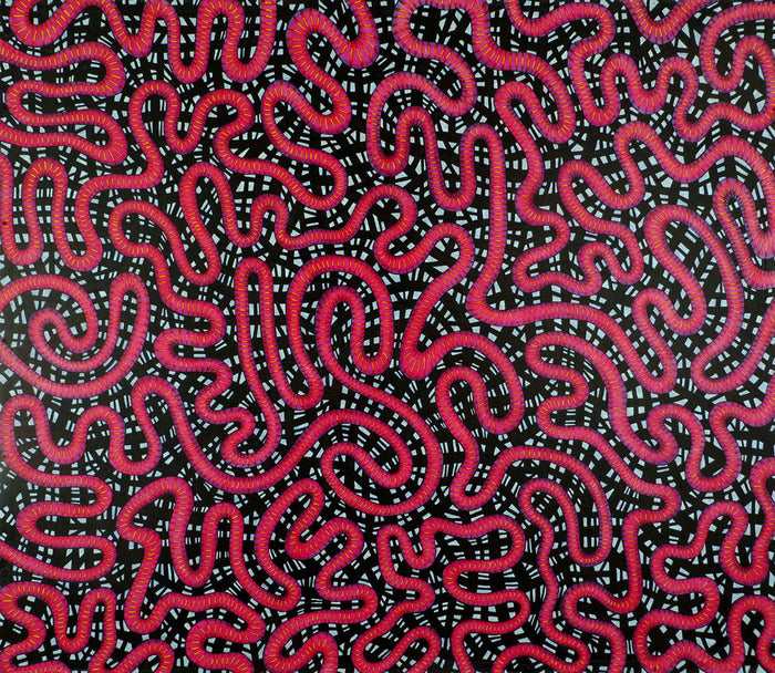 ZEIT, 2019, acrylic on canvas tarpaulin, 96 x 84 in. / 243.84 x 213.36 cm.