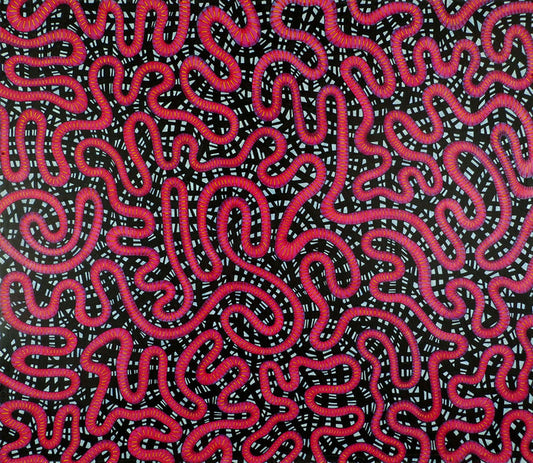 ZEIT, 2019, acrylic on canvas tarpaulin, 96 x 84 in. / 243.84 x 213.36 cm.