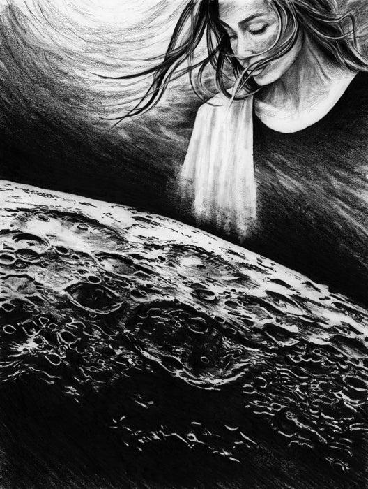 Gate of Dreams, 2023, graphite pencil on paper, 20 x 16 in. / 50.8 x 40.64 cm.