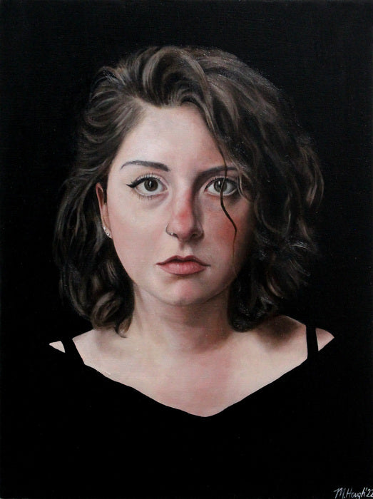 As I Am, 2022, oil on panel, 16 x 12 in. / 40.64 x 30.48 cm.