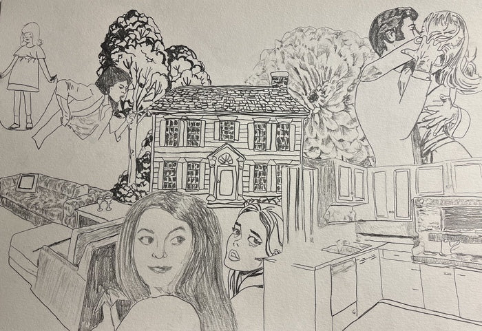Untitled, 2024, pencil on paper, 12 x 18 in. / 30.48 x 45.72 cm.