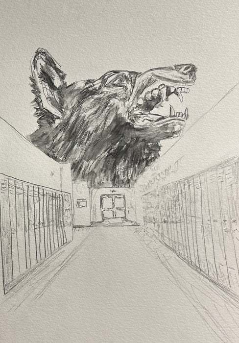 Untitled 2, 2021, pencil on paper, 12 x 8 in. / 30.48 x 20.32 cm.