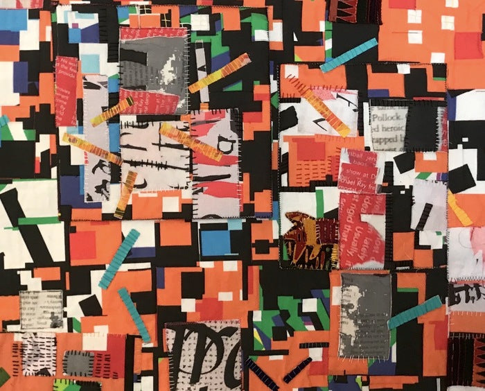 This City Never Sleeps, 2020, textile collage, 37 x 54 in. / 93.98 x 137.16 cm.