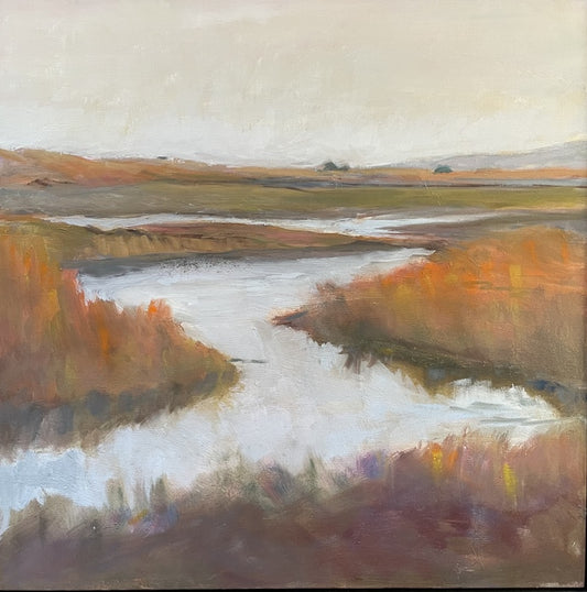 Limantour Estero, 2022, oil, 16 x 16 in. / 40.64 x 40.64 cm.