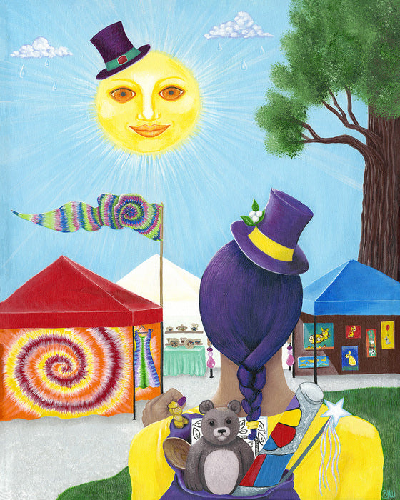 Saturday Market, 2021, acrylic on canvas, 20 x 16 in. / 50.8 x 40.64 cm.