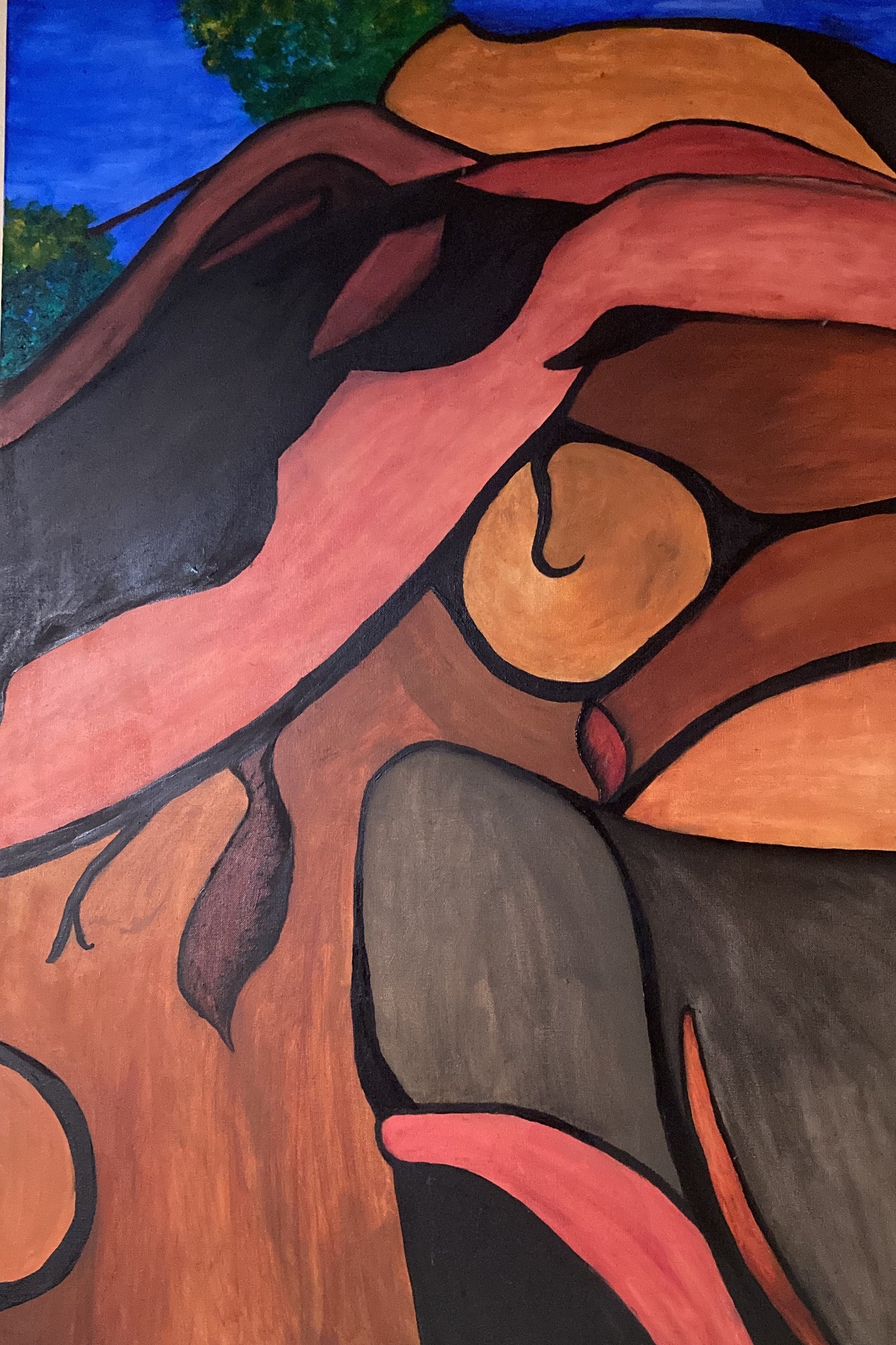 Dragon in the Forest, 2018, acrylic, 16 x 20 in. / 40.64 x 50.8 cm.