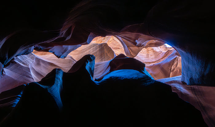 Springtime in Antilope Canyon, 2023, photography, 24 x 36 in. / 60.96 x 91.44 cm.