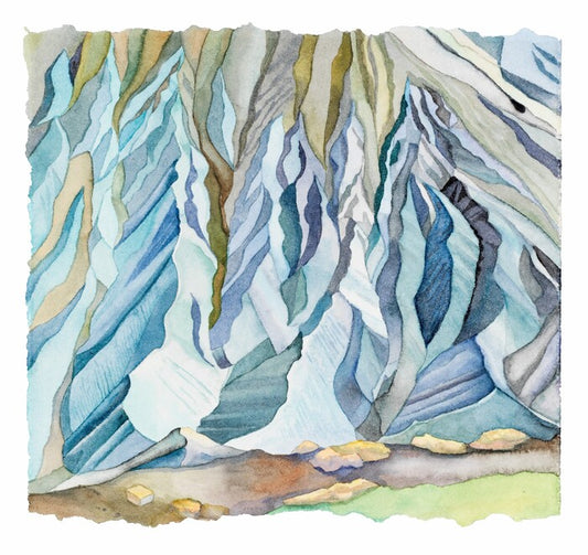 Mancos Shale (Capital Reef NP), 2020, watercolor, 13 x 12 in. / 33.02 x 30.48 cm.