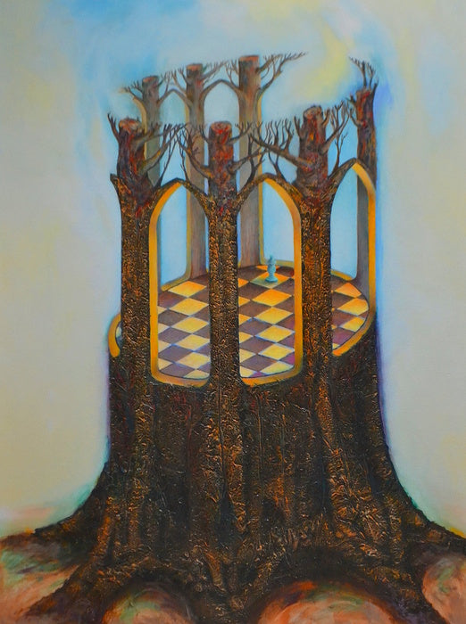 Thinking To Oneself, 2000, acrylic and oil on canvas, 48 x 36 in. / 121.92 x 91.44 cm.