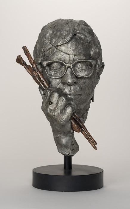 ...An Artist, 2022, aluminum, copper and steel, 14 x 9 x 7 in. / 35.56 x 22.86 x 17.78 cm.