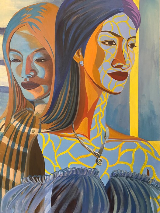 She is No Longer in the Shadow, 2022, acrylic, 40 x 30 in. / 101.6 x 76.2 cm.