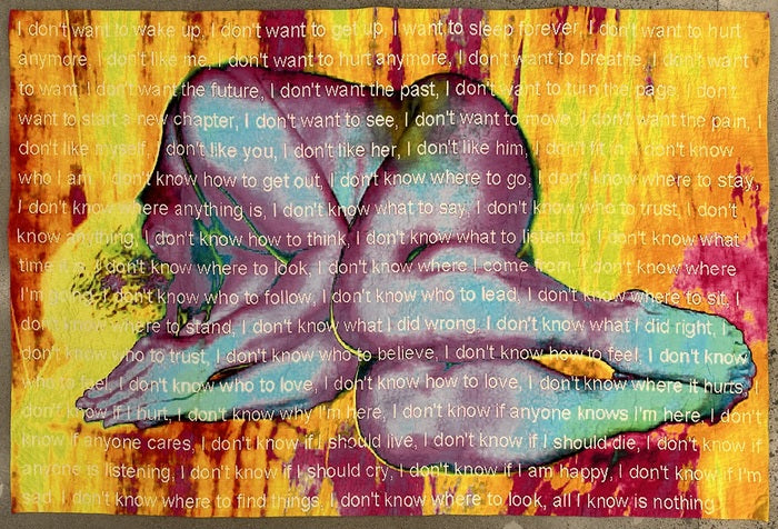 Within, 2023, art quilt, 50 x 36 in. / 127 x 91.44 cm.