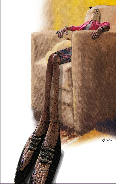 Departure Lounge, 2023, digital collage print, 8 x 11 in. / 20.32 x 27.94 cm.