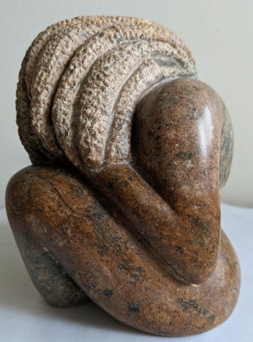 Cerrado, 2022, brazilian soapstone, 6 x 3.5 x 8.5 in. / 15.24 x 8.89 x 21.59 cm.