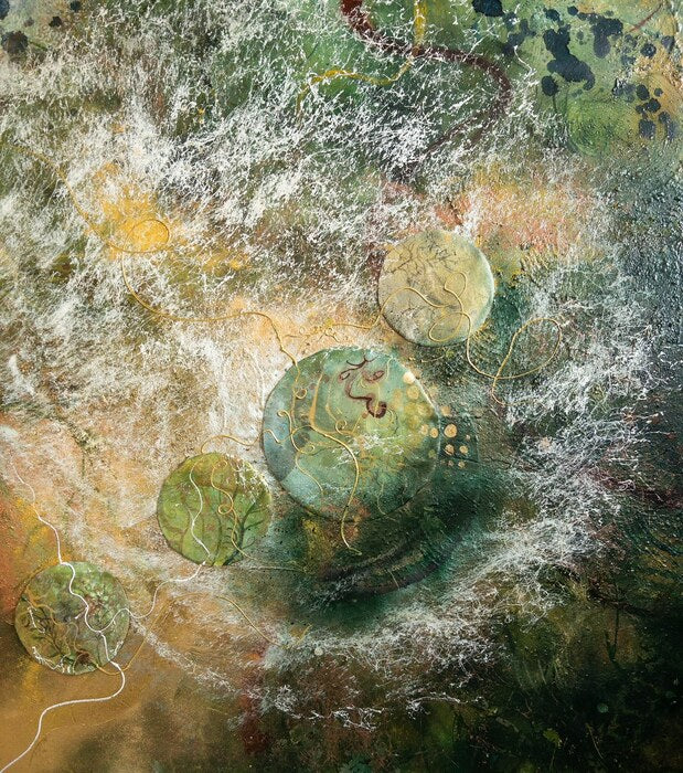 Natures Last Dance, 2024, mixed media, 40 x 36 in. / 101.6 x 91.44 cm.