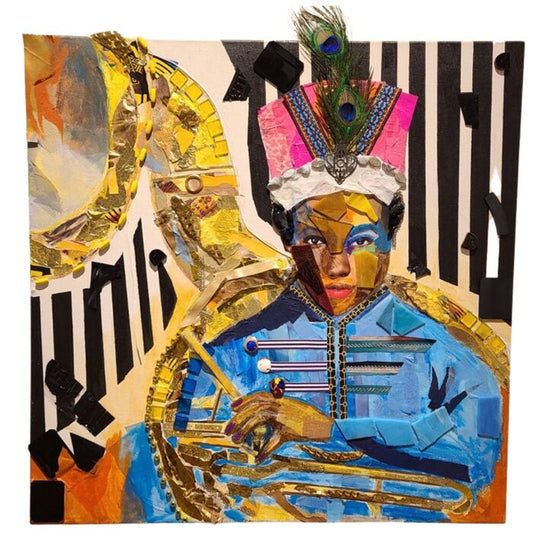 I Bring Something Different, But Vital, 2021, mixed media on canvas, 30 x 30 in. / 76.2 x 76.2 cm.