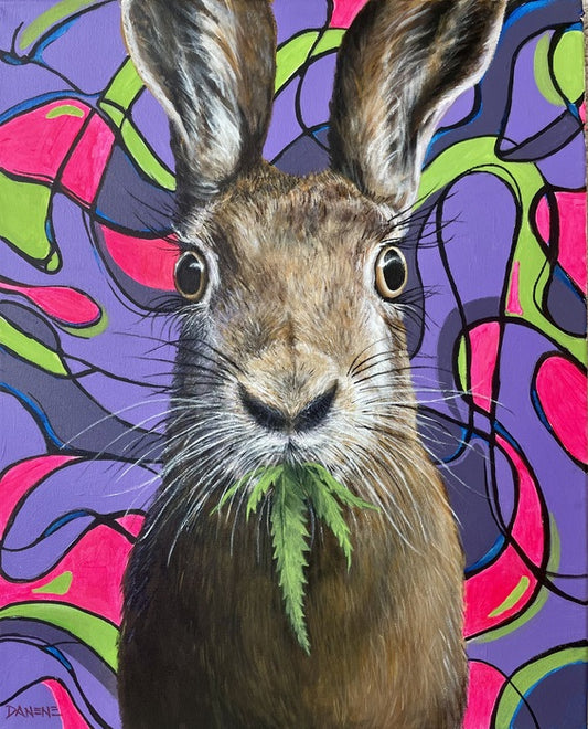 Stay Off The Grass, 2023, acrylic, 20 x 16 in. / 50.8 x 40.64 cm.